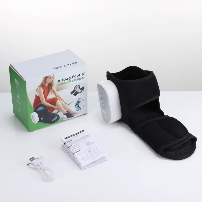 Masseur de pieds électrique à pression d'air, massage chaud des chevilles pour fasciite plantaire, b