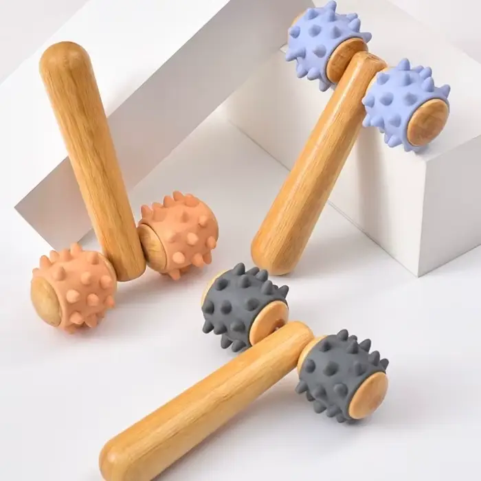 Rouleau de massage en forme de T | Soulagement de la tension musculaire du corps et du visage | Outil de soutien de la