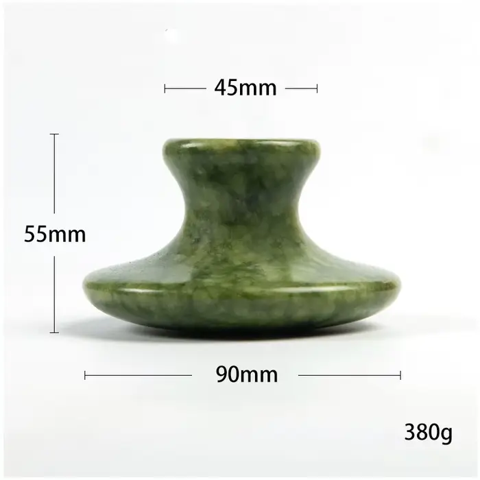 Masseur de tête de champignon en Jade naturel, grand bâton de Massage de beauté Xiuyu Gua Sha Point,