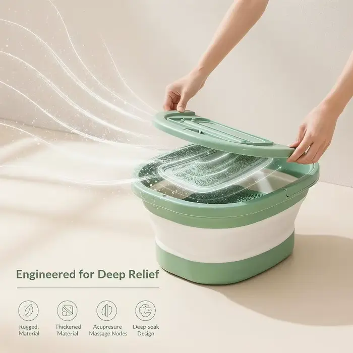 Baignoire pliable en TEP pour les pieds
