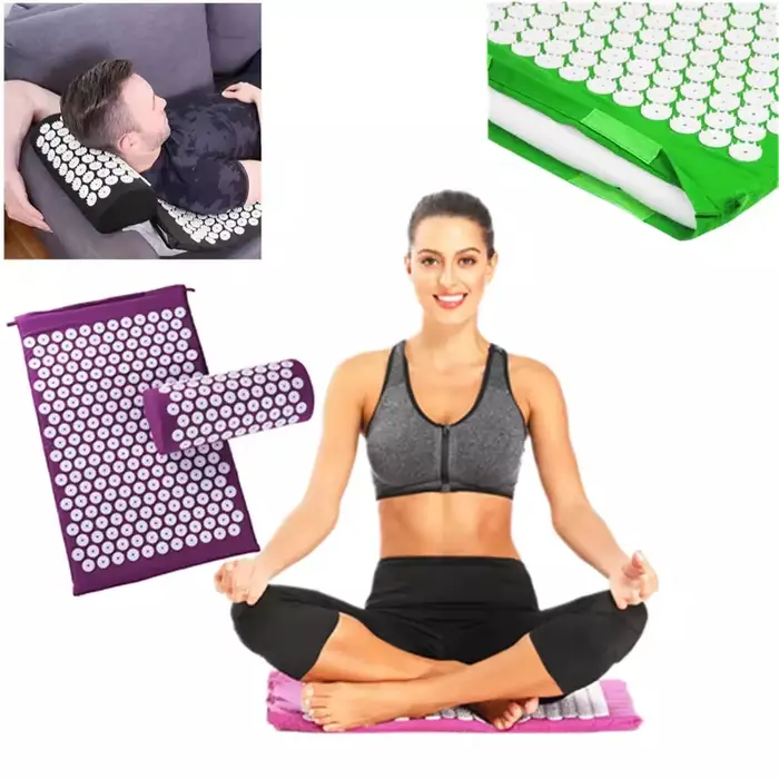 Tapis de massage et coussin d'acupression pour yoga et Pilates