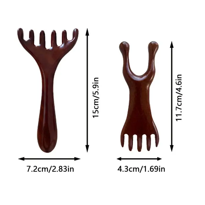 Peigne de massage du cuir chevelu multifonctionnel en forme de corne de cerf