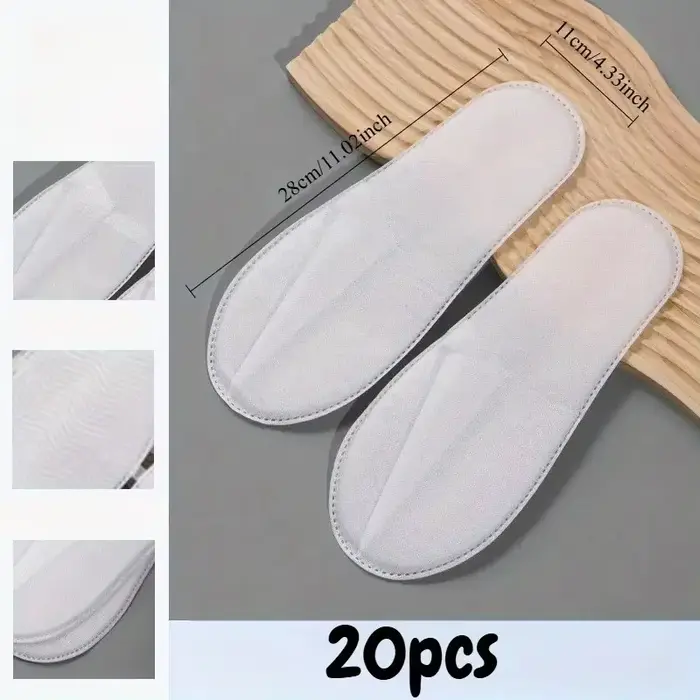 Pantoufles de luxe pour hôtel et spa 20/50 pièces – Pantoufles de voyage antidérapantes, confortable