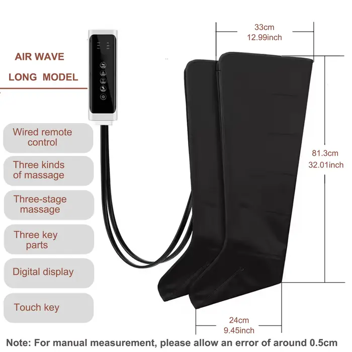 NOUVEAU Massage des jambes à compression d'air 6 bottes pneumatiques à airbag utilisées pour la circ