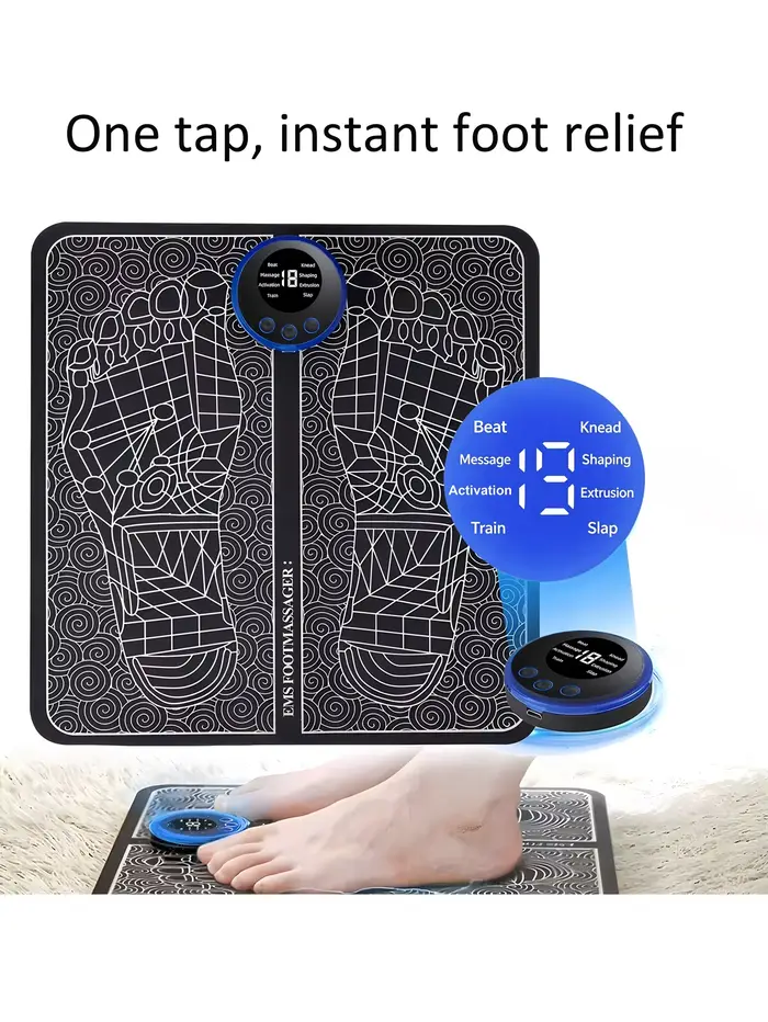 Masseur de pieds EMS, coussin de Massage Rechargeable