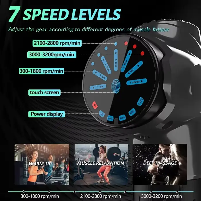 Pistolet de massage intelligent à vibrations professionnel