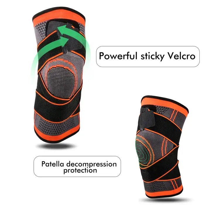 Manchon de compression du genou avec sangles réglables pour la course