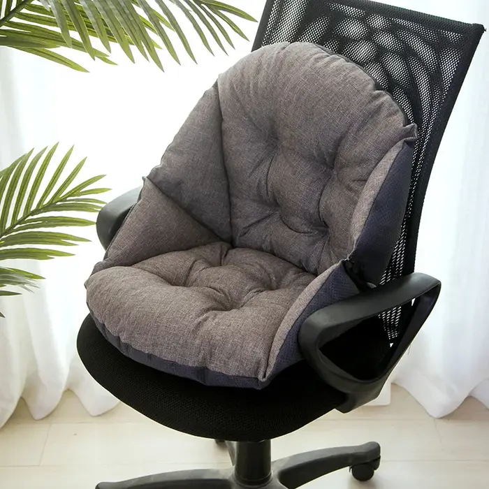 Coussin de siège semi-fermé avec dossier et coussin