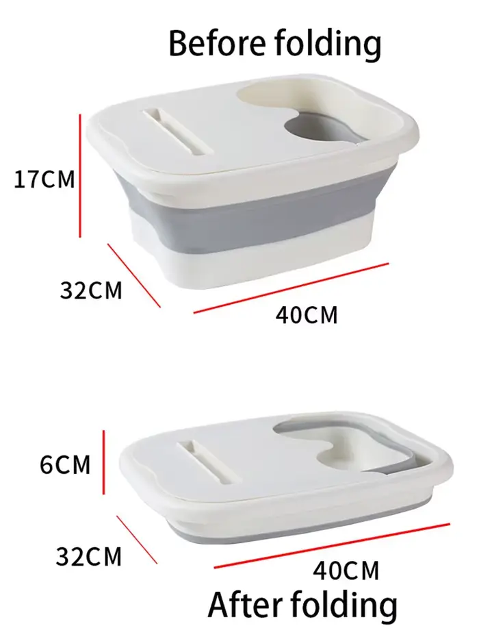 Bain de pieds pliable, seau de Massage