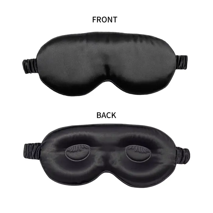 Masque de sommeil en soie de mûrier Pure 100%, couvre-yeux profilés 3D sans pression, bandeau doux p