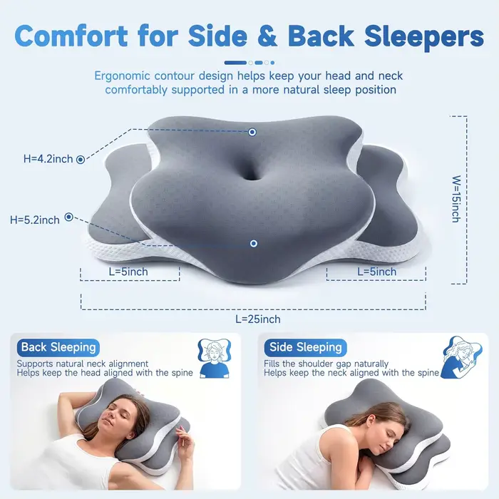 Oreiller cervical ergonomique pour dormir