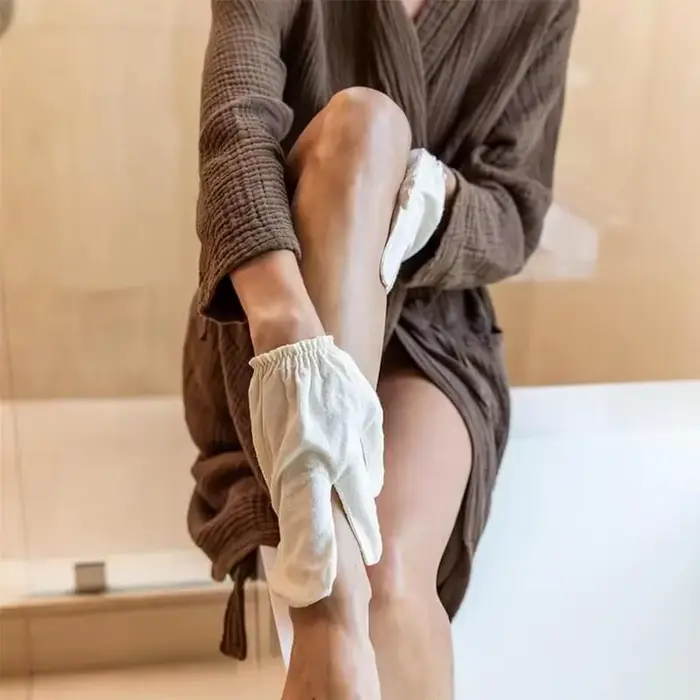 Garshana – gants de Massage en soie brute