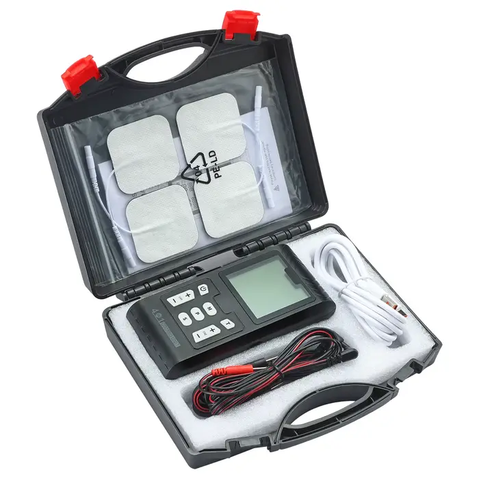 Stimulateur musculaire électrique 4 en 1 EMS Interférentiel Appareil de physiothérapie haute fréquen