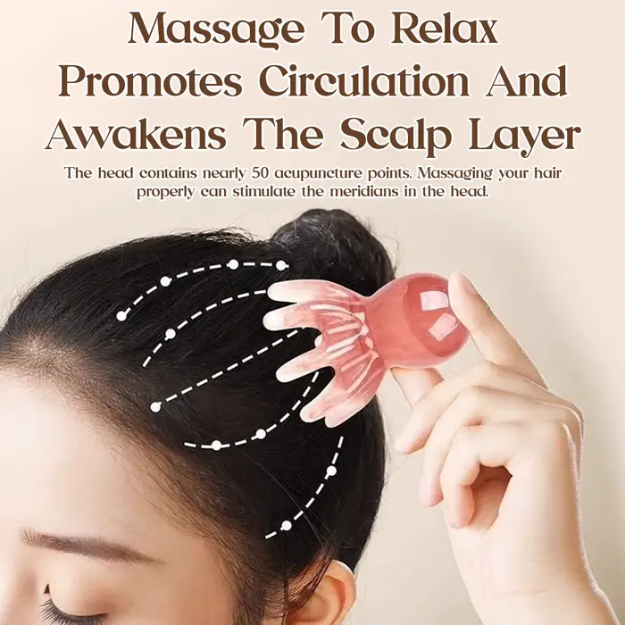 Peigne de Massage en résine poulpe
