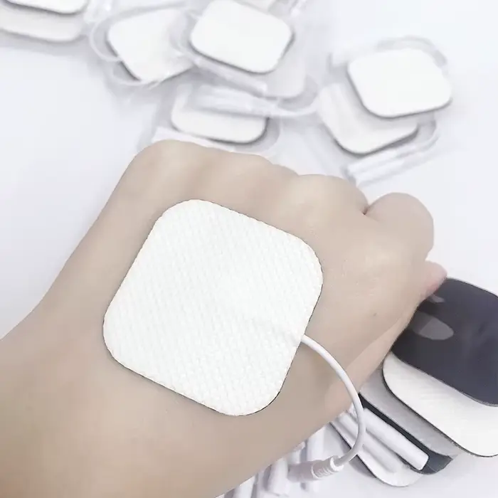 10/20 pièces Électrodes de remplacement auto-adhésives en gel et tissu non-tissé pour stimulateur musculaire et appareil de thérapie numérique TENS