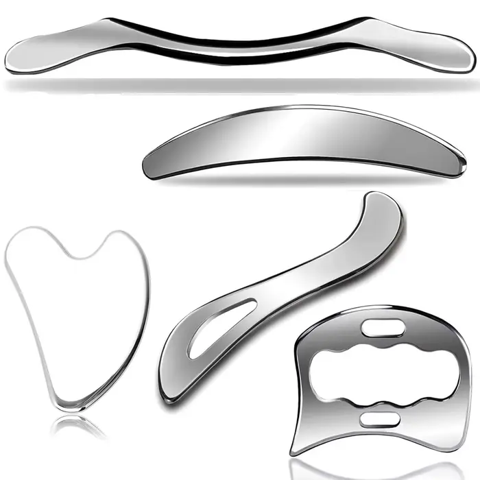 Outil de massage Gua Sha en acier inoxydable