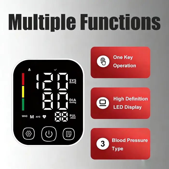 Tensiomètre numérique portable rechargeable pour le bras