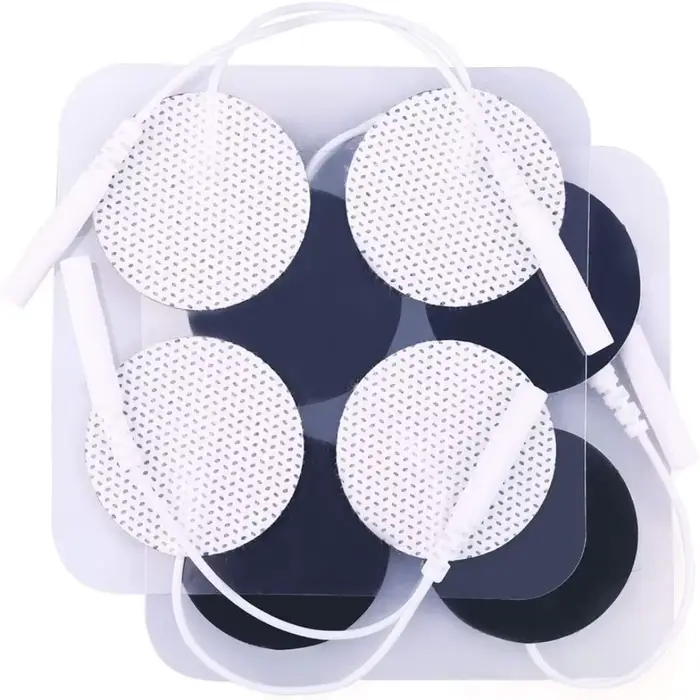Électrodes pour appareil TENS, 40 pièces, électrodes rondes, 2 pouces, électrodes TENS réutilisables