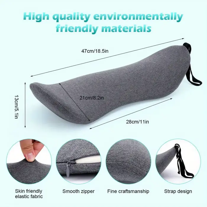 Oreiller lombaire orthopédique en mousse à mémoire de forme, 1 pièce, pour soulager et soutien du ba