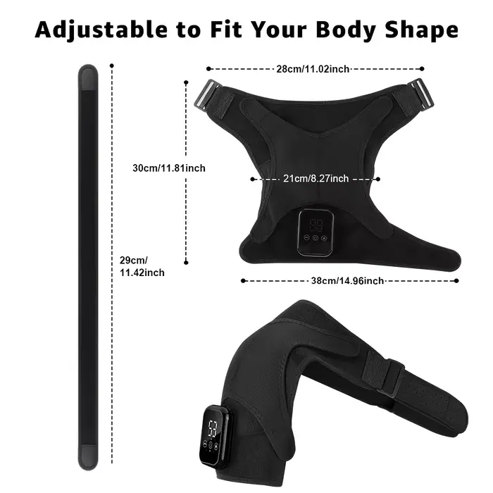 Masseur d'épaule vibrant, support de massage pour l'épaule, ceinture de soutien pour la relaxation musculaire du bras
