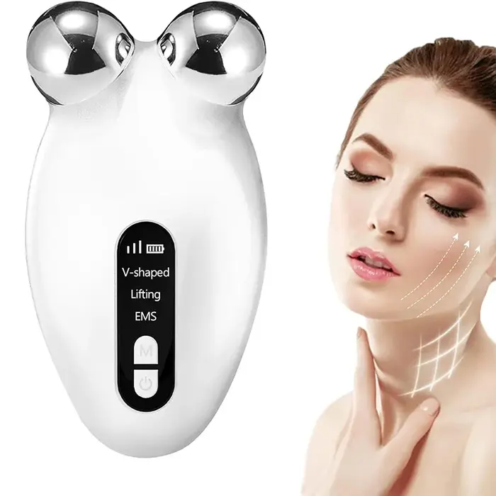 EMS masseur Facial rouleau microcourant Machine de Lifting du visage v-face