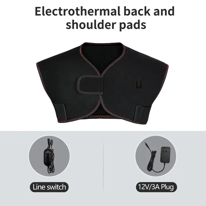 Coussin chauffant lesté pour dos et épaules avec 3 réglages de chaleur et minuteries – Cadeau de soulagement des maux de dos pour hommes et femmes