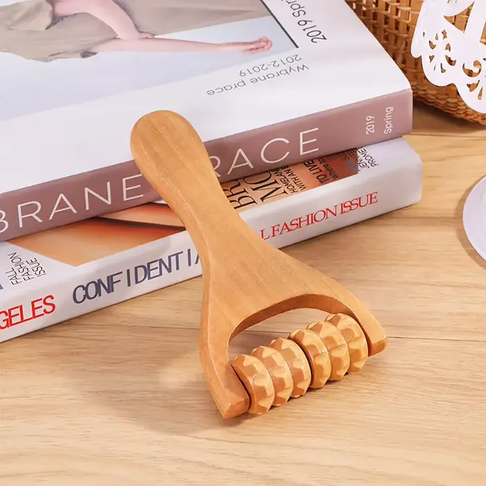 Mini masseur à rouleaux en bois