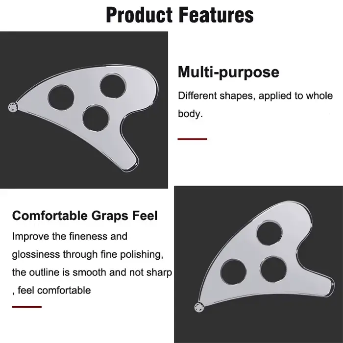 Outil intelligent de massage Gua Sha à trois trous pour la relaxation musculaire profonde