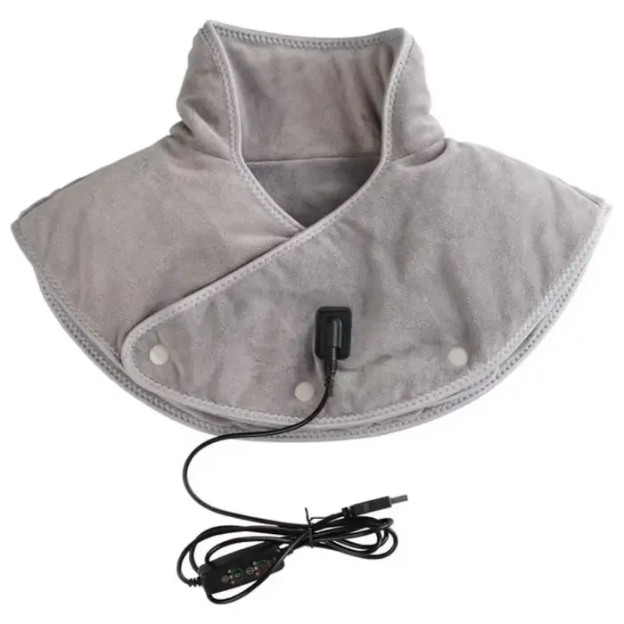 Coussin chauffant électrique pour épaules et cou, masseur à trois vitesses, compresse chaude, châle 