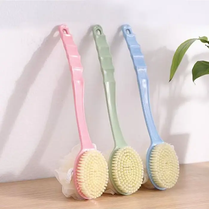 Spa Massage longue poignée douche exfoliante brosse de bain brosse de douche à poils souples