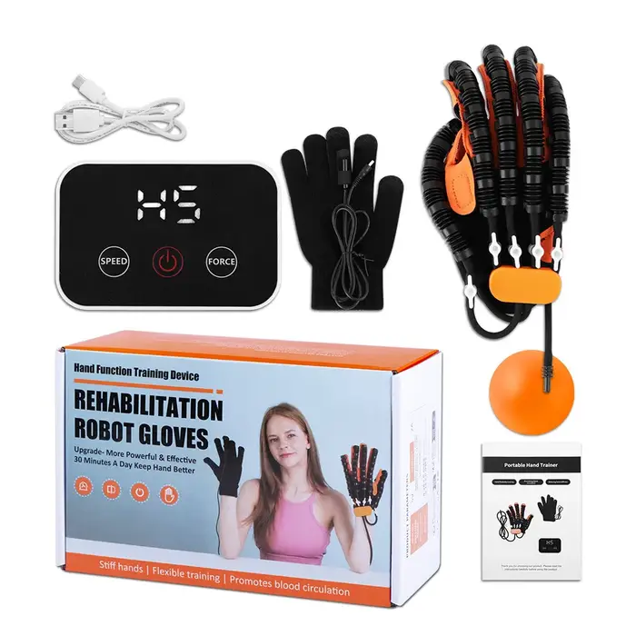 Dispositif de gants de Robot de rééducation de Massage de main gauche droite amélioré pour l'entraîneur de doigt de