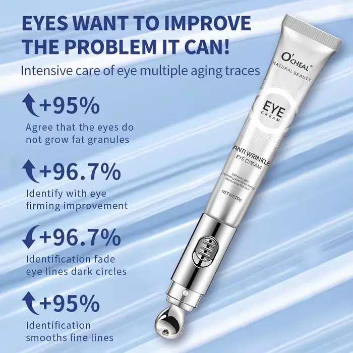 OCHEAL crème de Massage électrique pour les yeux acide hyaluronique raffermissant estompe les ridules Gel de soin des yeux hydratant beauté soins de la peau des yeux beauté