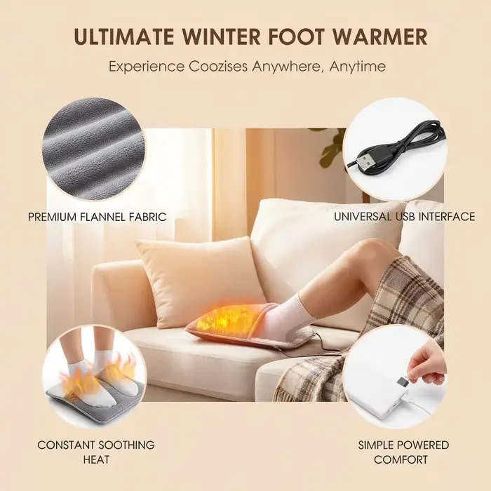 Tapis chauffant électrique pour les pieds