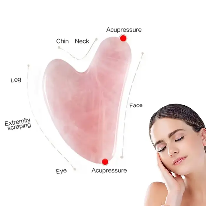 Outils de massage Guasha en jade pour le visage