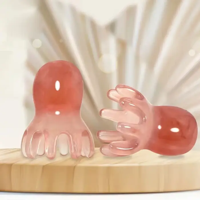 Peigne de massage Octopus en résine pour le cuir chevelu