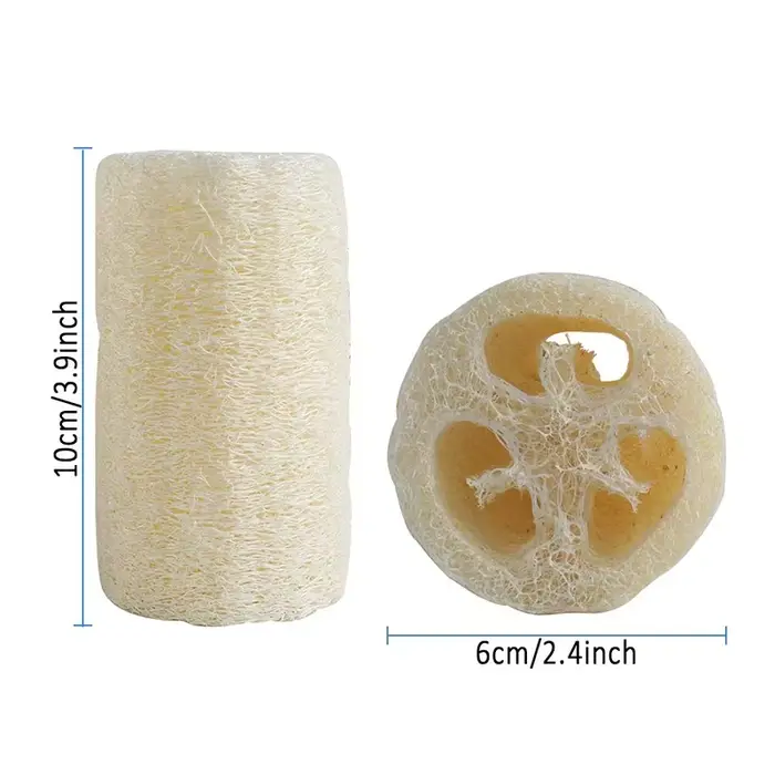 4 pièces/paquet Loofahs organiques Loofah Spa épurateur exfoliant naturel Luffa éponge de lavage du corps enlever la peau morte fait savon 4 pouces