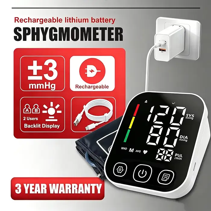 Tensiomètre numérique portable rechargeable pour le bras