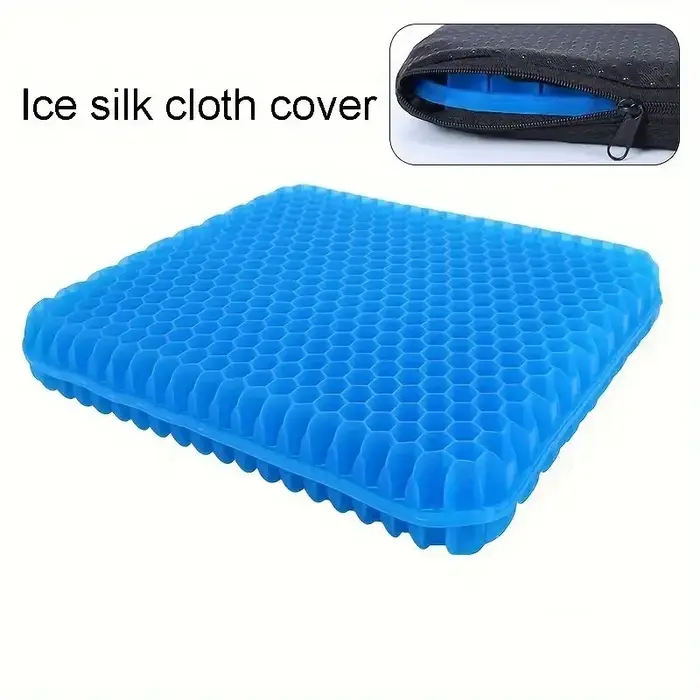 Grand coussin de siège en gel épais avec housse antidérapante
