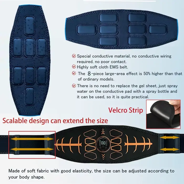 Ceinture de tonification abdominale intelligente