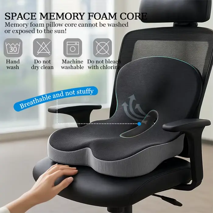 Coussin de siège en mousse à mémoire de forme pour chaises de bureau et conducteurs de camion