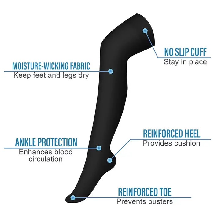 Bas de compression à hauteur de cuisse pour hommes et femmes