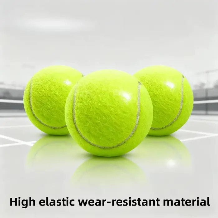 Lot de 3 balles de tennis haute élasticité pour entraînement et matchs