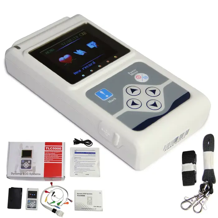 Contec TLC5000 12 canaux ECG dynamique Holter testeur de fréquence cardiaque portable 24 heures surveillance