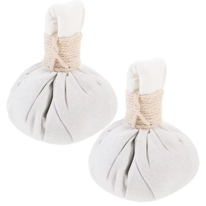 Ensemble de 2 boules à herbes chinoises chauffantes pour massage