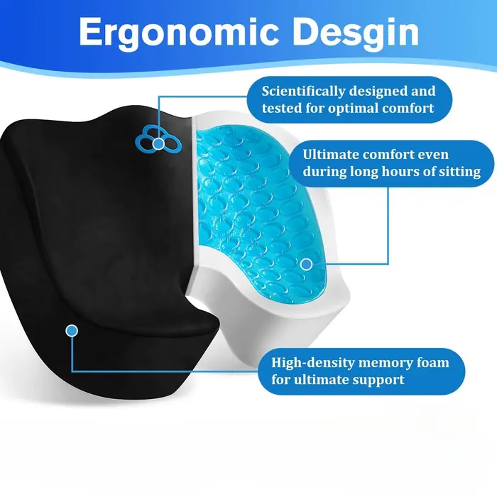 Coussin à mémoire orthopédique en Gel