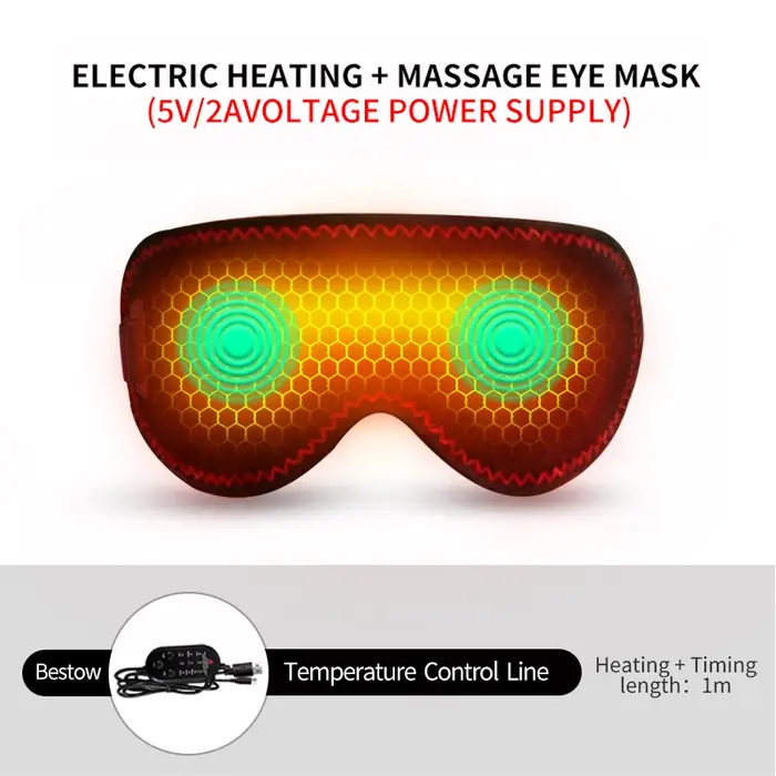 Masque chauffant massant pour les yeux - Compresse chaude soulage la fatigue