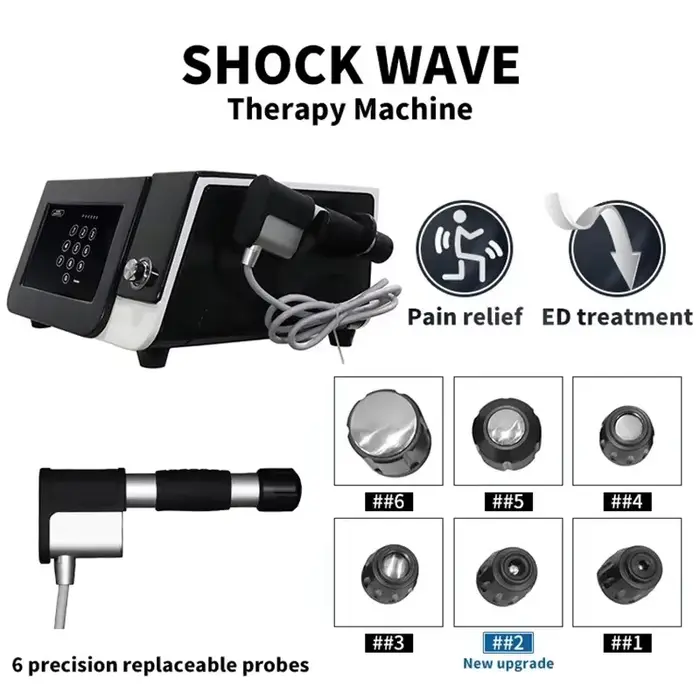 Pistolet de massage à ondes de choc extracorporelles automatique EMSWTC-007 pour soulager les douleurs corporelles, physiothérapie, relaxant, masseur à ondes de choc M