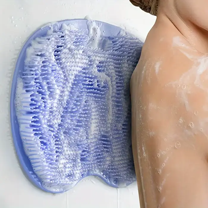 Tapis de massage en silicone pour la douche (1 pièce) | Brosse à dos antidérapante murale