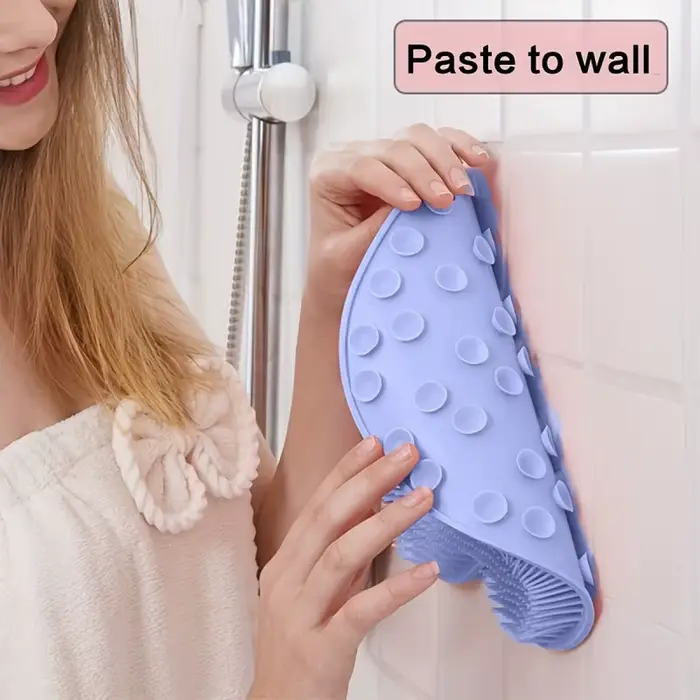 Tapis de massage en silicone pour la douche (1 pièce) | Brosse à dos antidérapante murale
