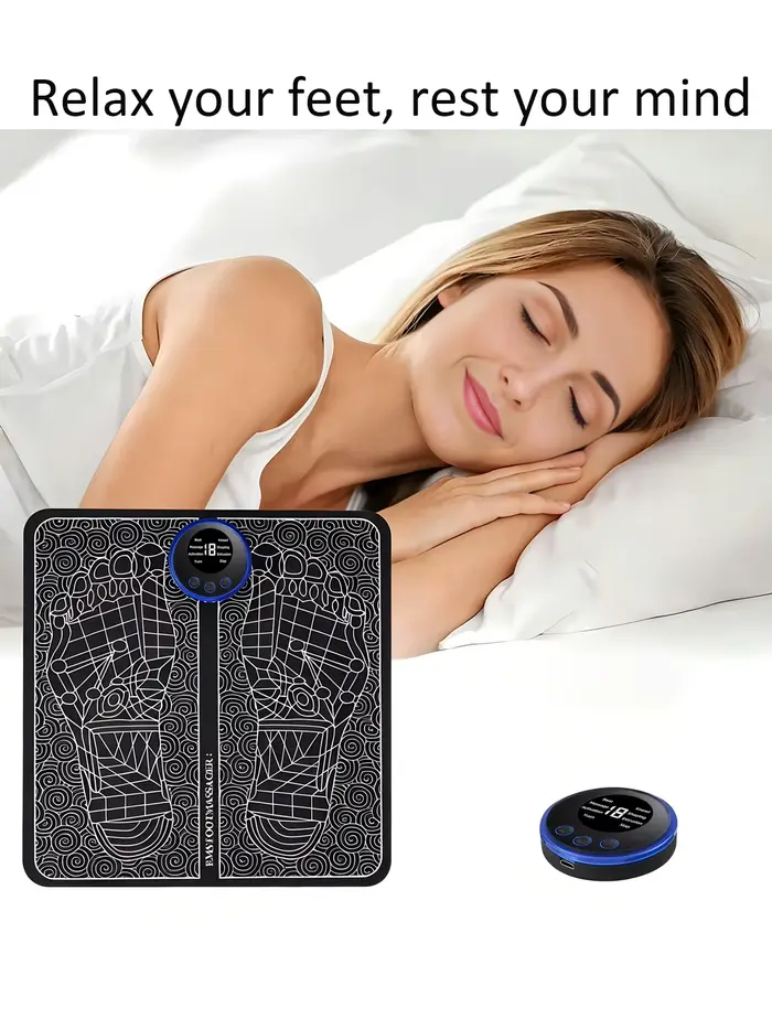 Masseur de pieds EMS, coussin de Massage Rechargeable